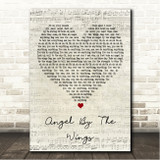 Sia Angel By The Wings Script Heart Song Lyric Wall Art Canvas Framed Print