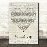 Skid Row 18 and Life Script Heart Song Lyric Wall Art Canvas Framed Print