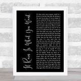Slipknot If Rain Is What You Want Black Script Song Lyric Print