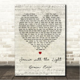 Stephen Foster Jeanie with the Light Brown Hair Script Heart Song Lyric Wall Art Canvas Framed Print