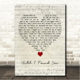 Stephen Sanchez Until I Found You Script Heart Song Lyric Wall Art Canvas Framed Print