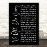 Steel Dragon We All Die Young Black Script Song Lyric Print