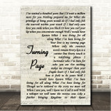 Sleeping At Last Turning Page Vintage Script Song Lyric Wall Art Canvas Framed Print
