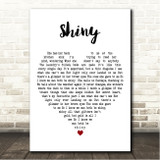 Sara Bareilles Shiny White Heart Song Lyric Wall Art Canvas Framed Print