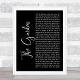 Take That The Garden Black Script Song Lyric Print