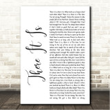 Shalamar There It Is White Script Song Lyric Wall Art Canvas Framed Print