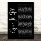 The Amity Affliction Give It All Black Script Song Lyric Print