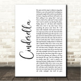 Steven Curtis Chapman Cinderella White Script Song Lyric Wall Art Canvas Framed Print