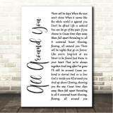 Sturgill Simpson All Around You White Script Song Lyric Wall Art Canvas Framed Print