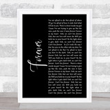 The Amity Affliction Forever Black Script Song Lyric Print