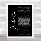 The Gaslight Anthem Handwritten Black Script Song Lyric Print