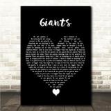 Take That Giants Black Heart Song Lyric Wall Art Canvas Framed Print