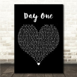Tamia Day One Black Heart Song Lyric Wall Art Canvas Framed Print