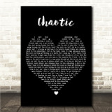 Tate McRae chaotic Black Heart Song Lyric Wall Art Canvas Framed Print