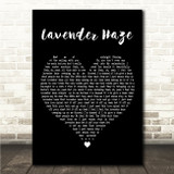 Taylor Swift Lavender Haze Black Heart Song Lyric Wall Art Canvas Framed Print
