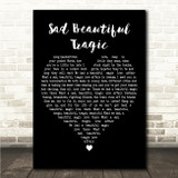 Taylor Swift Sad Beautiful Tragic Black Heart Song Lyric Wall Art Canvas Framed Print