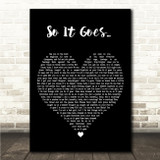 Taylor Swift So It Goes... Black Heart Song Lyric Wall Art Canvas Framed Print