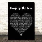 Technotronic Pump Up The Jam Black Heart Song Lyric Wall Art Canvas Framed Print