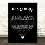 Teitur One & Only Black Heart Song Lyric Wall Art Canvas Framed Print