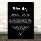 The Allman Brothers Band Blue Sky Black Heart Song Lyric Wall Art Canvas Framed Print