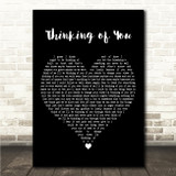 The Colourfield Thinking of You Black Heart Song Lyric Wall Art Canvas Framed Print