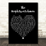 The Duckworth Lewis Method The Nightwatchman Black Heart Song Lyric Wall Art Canvas Framed Print