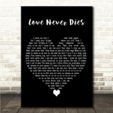 The Interrupters Love Never Dies Black Heart Song Lyric Wall Art Canvas Framed Print