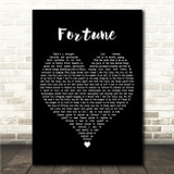 The New Pornographers Fortune Black Heart Song Lyric Wall Art Canvas Framed Print
