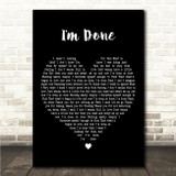 The Pussycat Dolls Im Done Black Heart Song Lyric Wall Art Canvas Framed Print