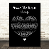 The Style Council You're The Best Thing Black Heart Song Lyric Wall Art Canvas Framed Print