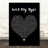 The Vamps Just My Type Black Heart Song Lyric Wall Art Canvas Framed Print