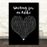 Thin Lizzy Waiting for an Alibi Black Heart Song Lyric Wall Art Canvas Framed Print