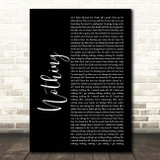 The Script Nothing Black Script Song Lyric Print