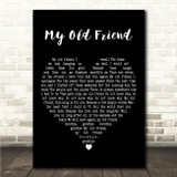 Tim McGraw My Old Friend Black Heart Song Lyric Wall Art Canvas Framed Print