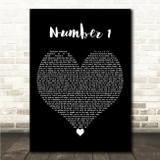 Tinchy Stryder Number 1 Black Heart Song Lyric Wall Art Canvas Framed Print