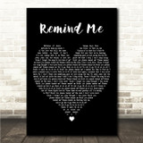 Tom Grennan Remind Me Black Heart Song Lyric Wall Art Canvas Framed Print