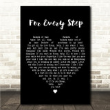 Tommy Körberg For Every Step Black Heart Song Lyric Wall Art Canvas Framed Print