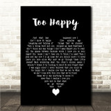 Tracey Thorn Too Happy Black Heart Song Lyric Wall Art Canvas Framed Print