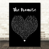 Tracy Chapman The Promise Black Heart Song Lyric Wall Art Canvas Framed Print