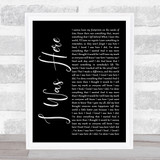 Beyonce I Was Here Black Script Song Lyric Print