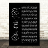 The Wolfe Tones Rifles of the I.R.A. Black Script Song Lyric Wall Art Canvas Framed Print