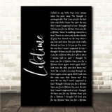 Three Days Grace Lifetime Black Script Song Lyric Wall Art Canvas Framed Print