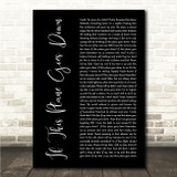 Tim Minchin If This Plane Goes Down Black Script Song Lyric Wall Art Canvas Framed Print