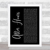 The Weeknd After Hours Black Script Song Lyric Print