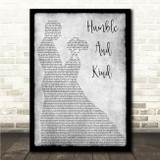 Tim McGraw Humble And Kind Grey Man Lady Dancing Song Lyric Wall Art Canvas Framed Print