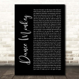 Tones And I Dance Monkey Black Script Song Lyric Print