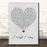 The Avett Brothers I Wish I Was Grey Heart Song Lyric Wall Art Canvas Framed Print