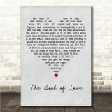 The Magnetic Fields The Book of Love Grey Heart Song Lyric Wall Art Canvas Framed Print