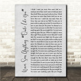 The Script Never Seen Anything Quite Like You Grey Rustic Script Song Lyric Wall Art Canvas Framed Print