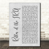 The Wolfe Tones Rifles of the I.R.A. Grey Rustic Script Song Lyric Wall Art Canvas Framed Print